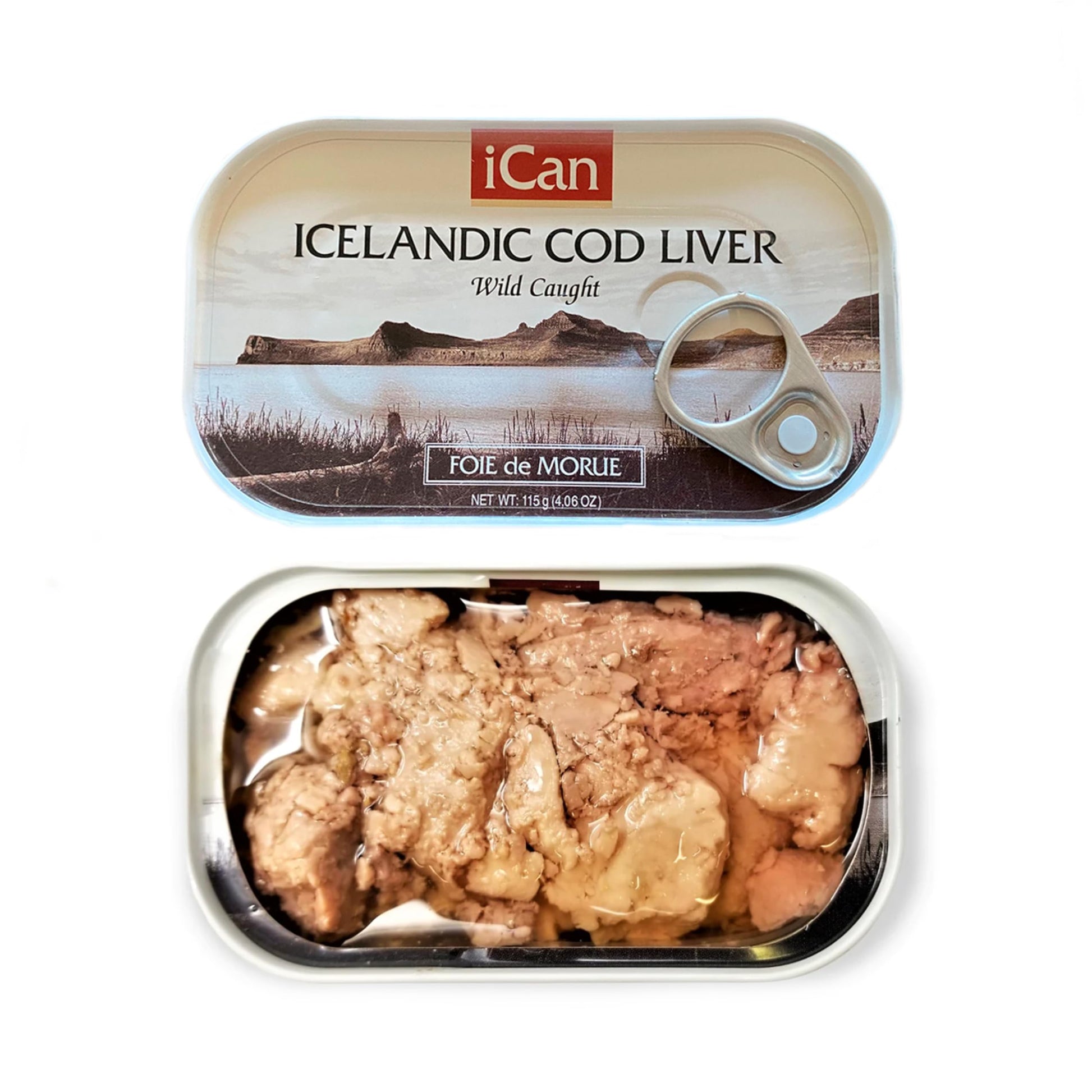 Wild Cod Liver Canned From Iceland 4.06 Oz Pack Of 6