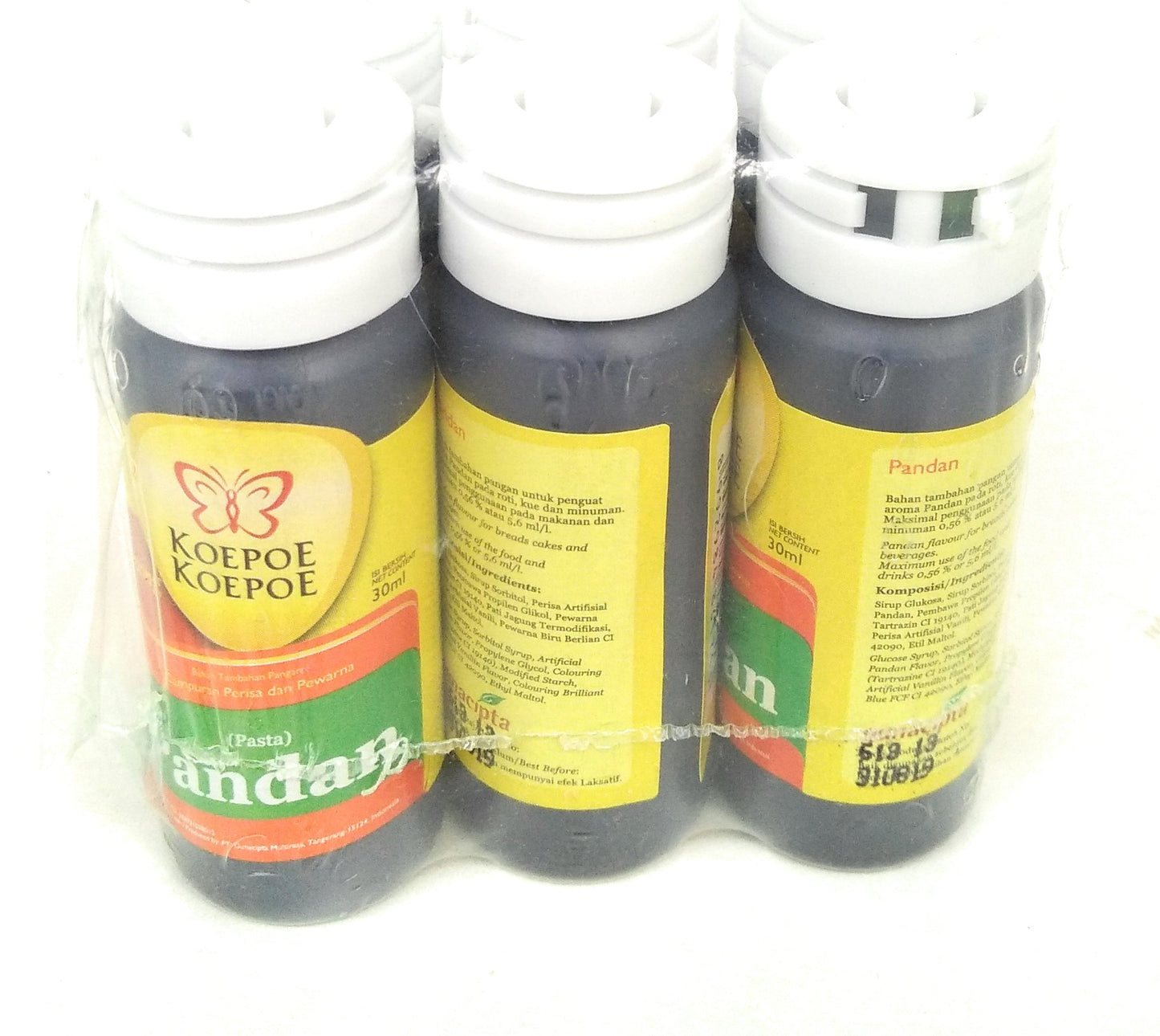 Koepoe Koepoe Kupu Pandan Paste, 1-Ounce (Pack of 6) - Authentic Flavor for Baking and Cooking, Perfect for Asian Cuisine