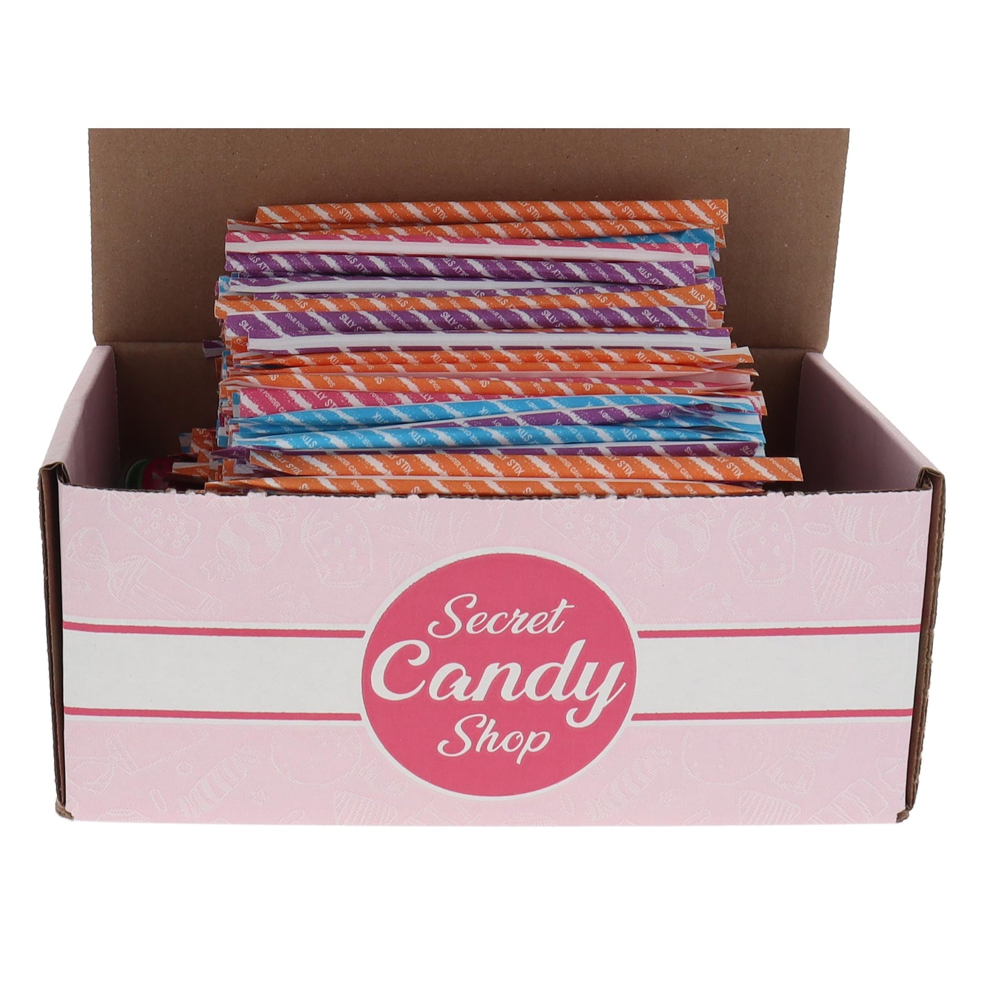Secret Candy Shop Wonk Pixy Stix Bulk In Box, 300 Silly Stix (4 Assorted Flavors)