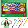 Fruidles Christmas Candy Canes Suckers, Multicolored Rainbow Flavor, 24-Pack