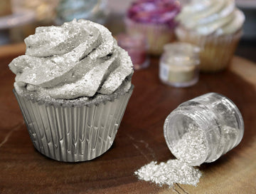 Bakell Tinker Dust - White Pearl (5G 1X Jar) | Edible Glitter For Cakes, Cupcakes, Cake Pops, Drinks