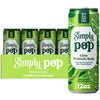 Simply POP Prebiotic Soda Lime Cans 12 fl oz 12 Pack