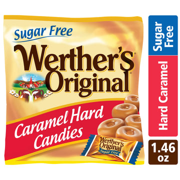 Werther'S Original Hard Sugar Free Caramel Candy, 1.46 Oz Bags (Pack Of 12)