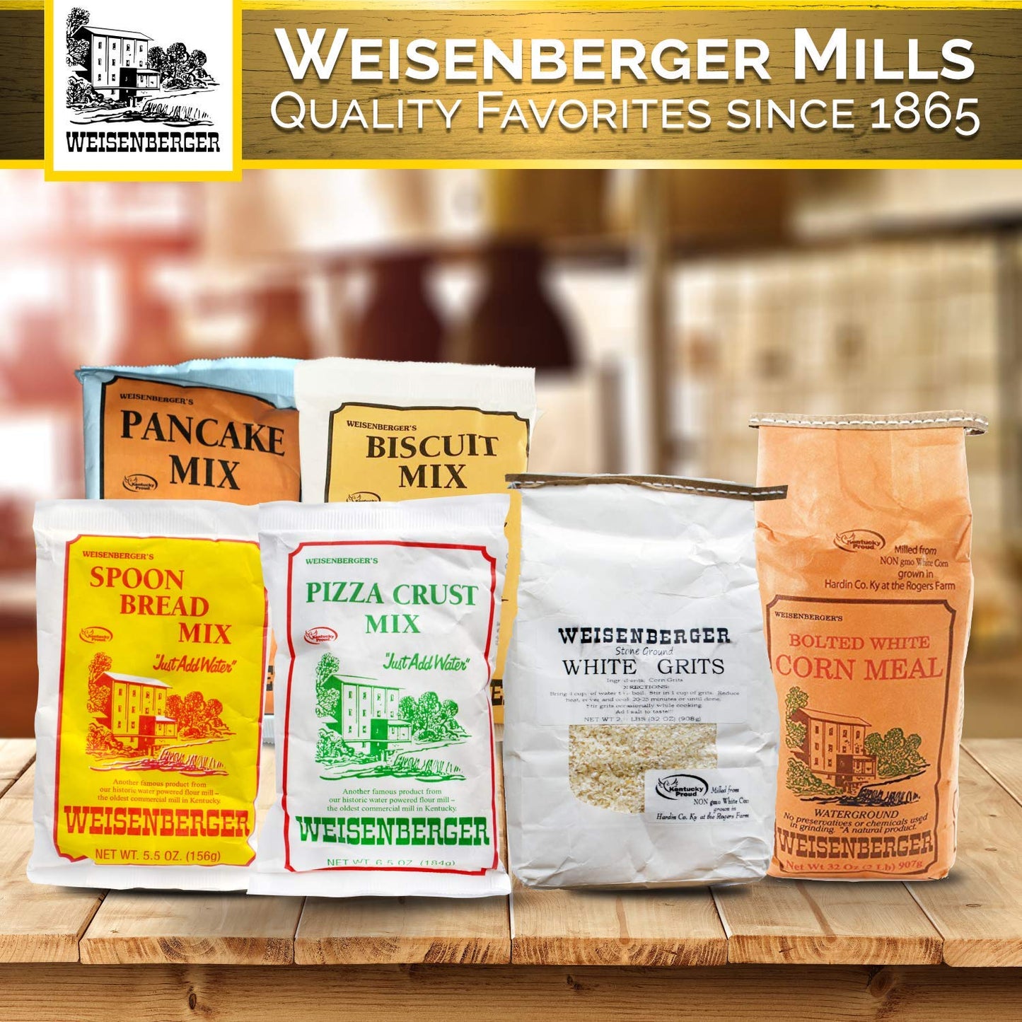 Weisenberger Biscuit Mix - Southern Style Buttermilk Biscuit Mix - Made From Non-Gmo Soft Red Wheat - Traditional Old Fashioned Recipe - 5.5 Oz, Pack Of 3