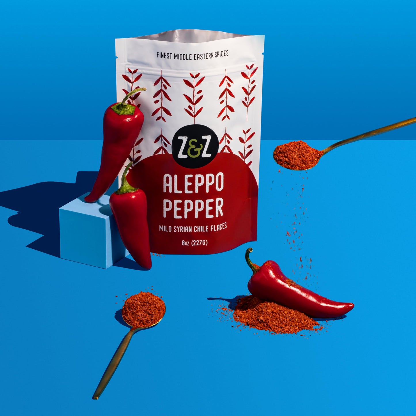 Aleppo Pepper by Z&Z | Mildly Spicy Pepper Flakes (Pul Biber Turkish Spice) | Spice for Lemon Butter Shrimp, Shakshuka, & Yogurt
