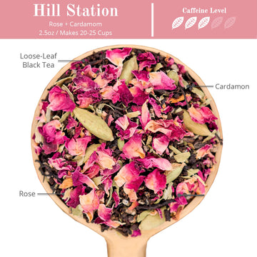 The Chai Box - Premium Rose Chai Tea - Makes 25 Servings - Loose Leaf Black Tea W/Rose Petals & Cardamom - Featured In Oprah'S F