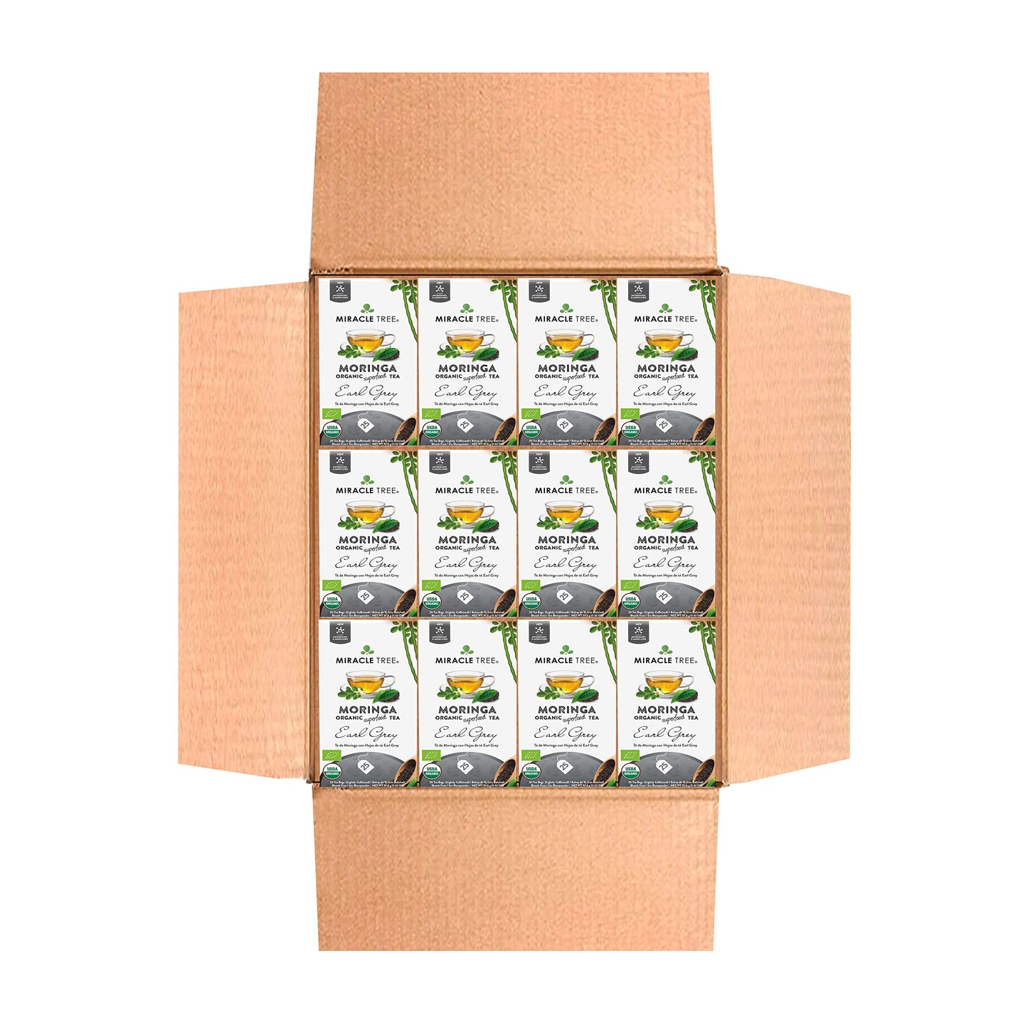 Effectivetree - 12 Count Of Organic Moringa Superfood Tea 25 Individually Sealed Tea Bags Earl Grey (Keto Detox Energy/Immunity Booster Vegan Gluten-Free Organic Non-Gmo Energy Blend-Free)
