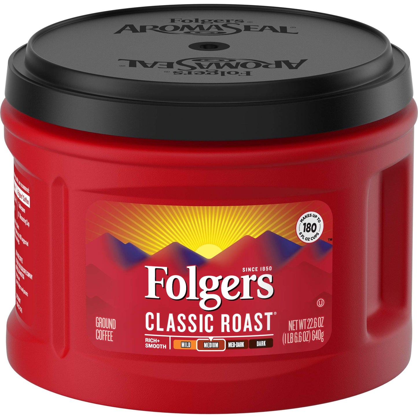 Folgers Classic Roast Medium Roast Ground Coffee, 22.6 Ounces (Pack of 3)