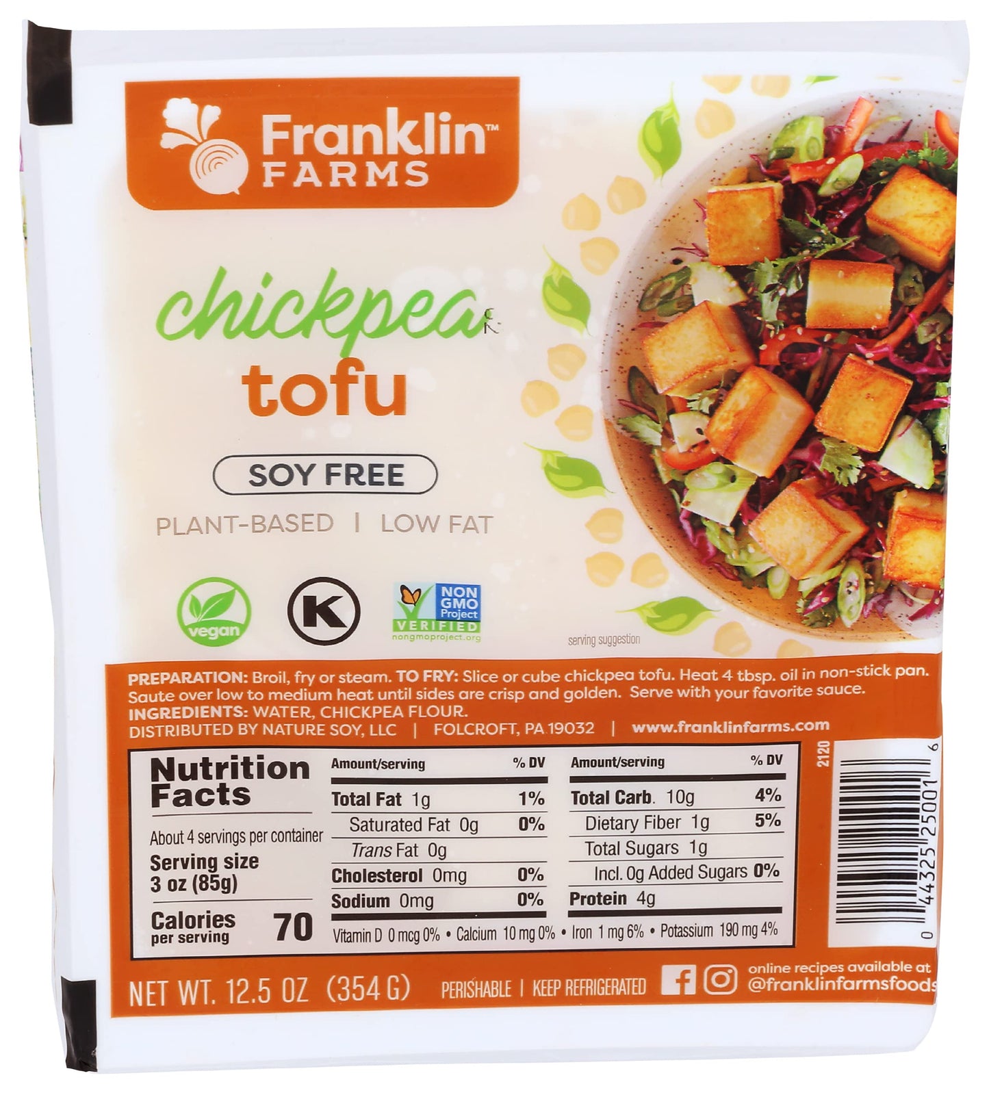 Franklin Farms Chickpea Tofu 12.5 Oz