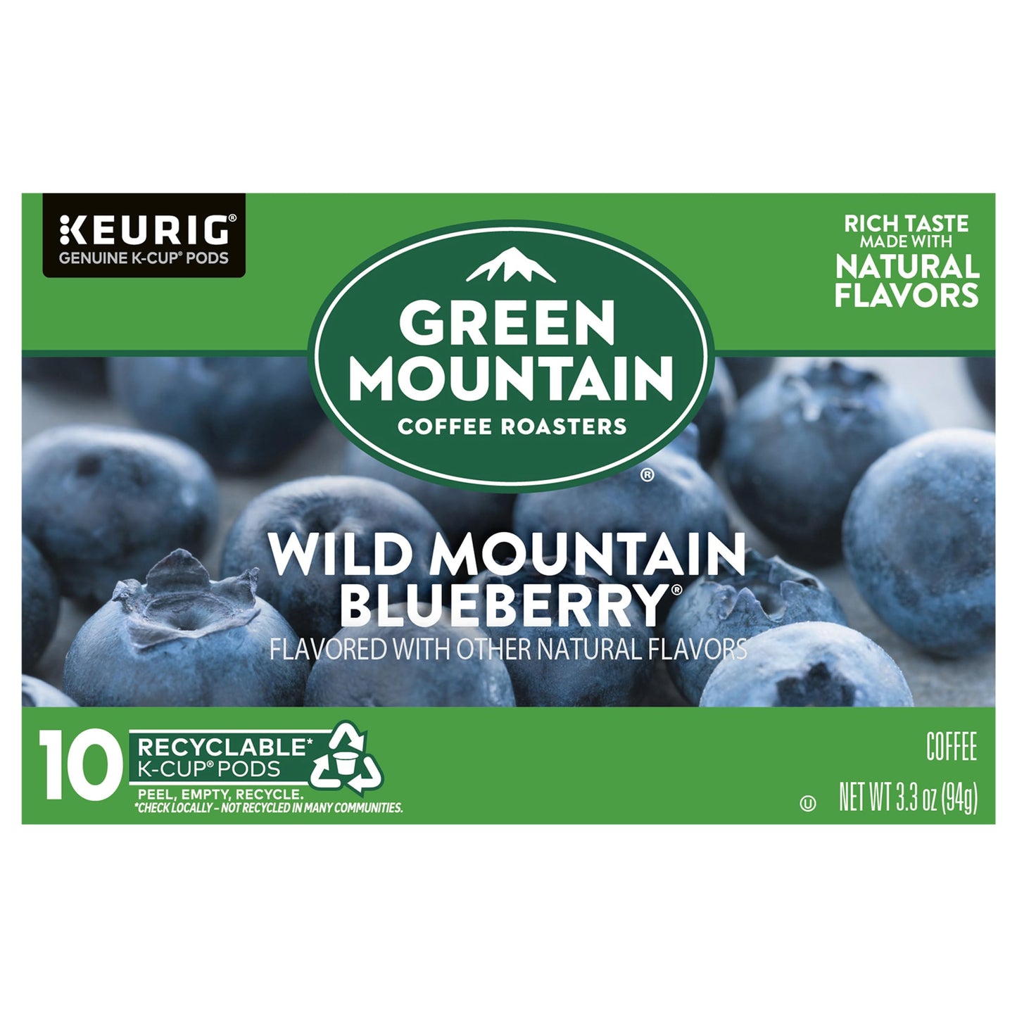 Green Mountain Coffee Roasters Wild Mountain Blueberry Coffee 3.3 Ounce