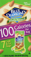 Blue Diamond Almonds Whole Natural 7 Grab & Go Bags - 4.38 oz