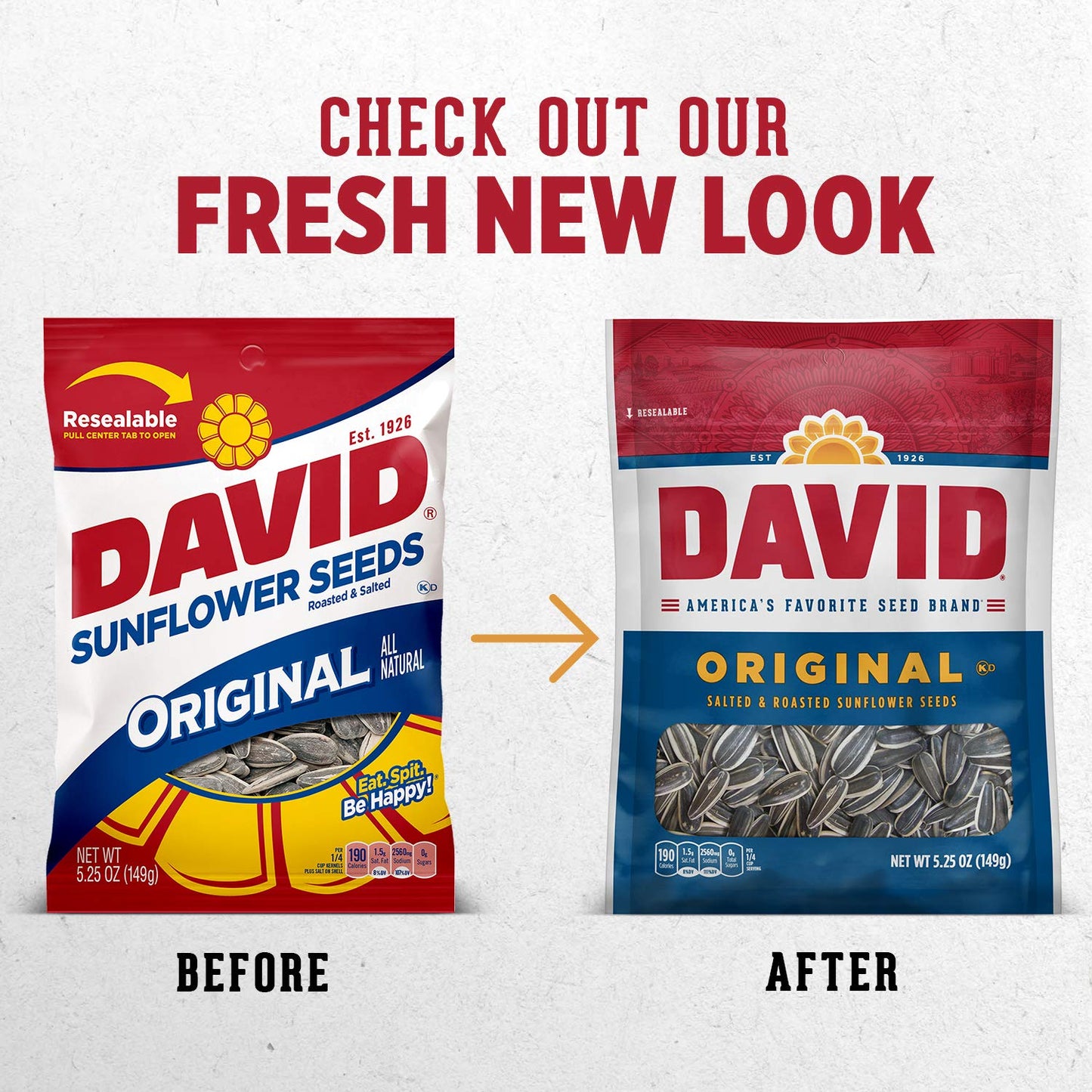 DAVID SEEDS Roasted and Salted Original Sunflower Seeds, 5.25 oz