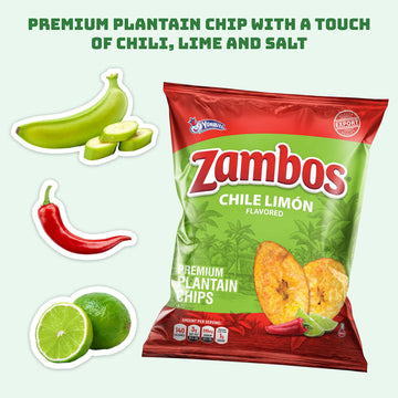 Zambos Plantain Chips Chile Limon (Pack Of 1)
