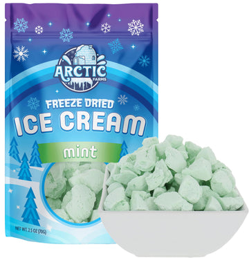 Arctic Farms Freeze Dried Ice Cream Bits Bagged And Boxed - Does Not Melt (Mint, 2.5Oz)
