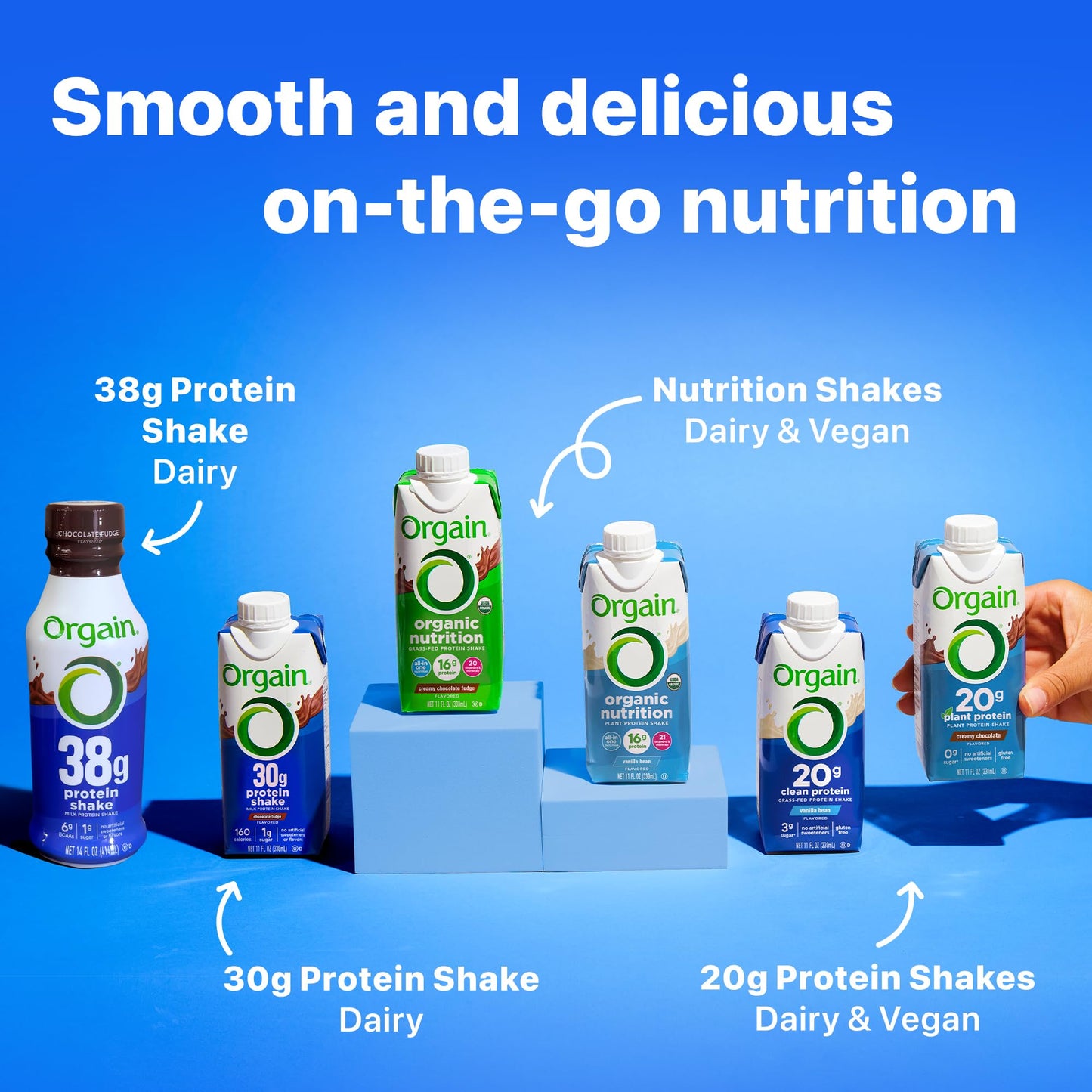 Orgain High Protein Shake, Café Latte, 30g Protein, 5g BCAAs, 11 Fl Oz (12 Pack), Keto Friendly, Gluten-Free, Ready to Drink