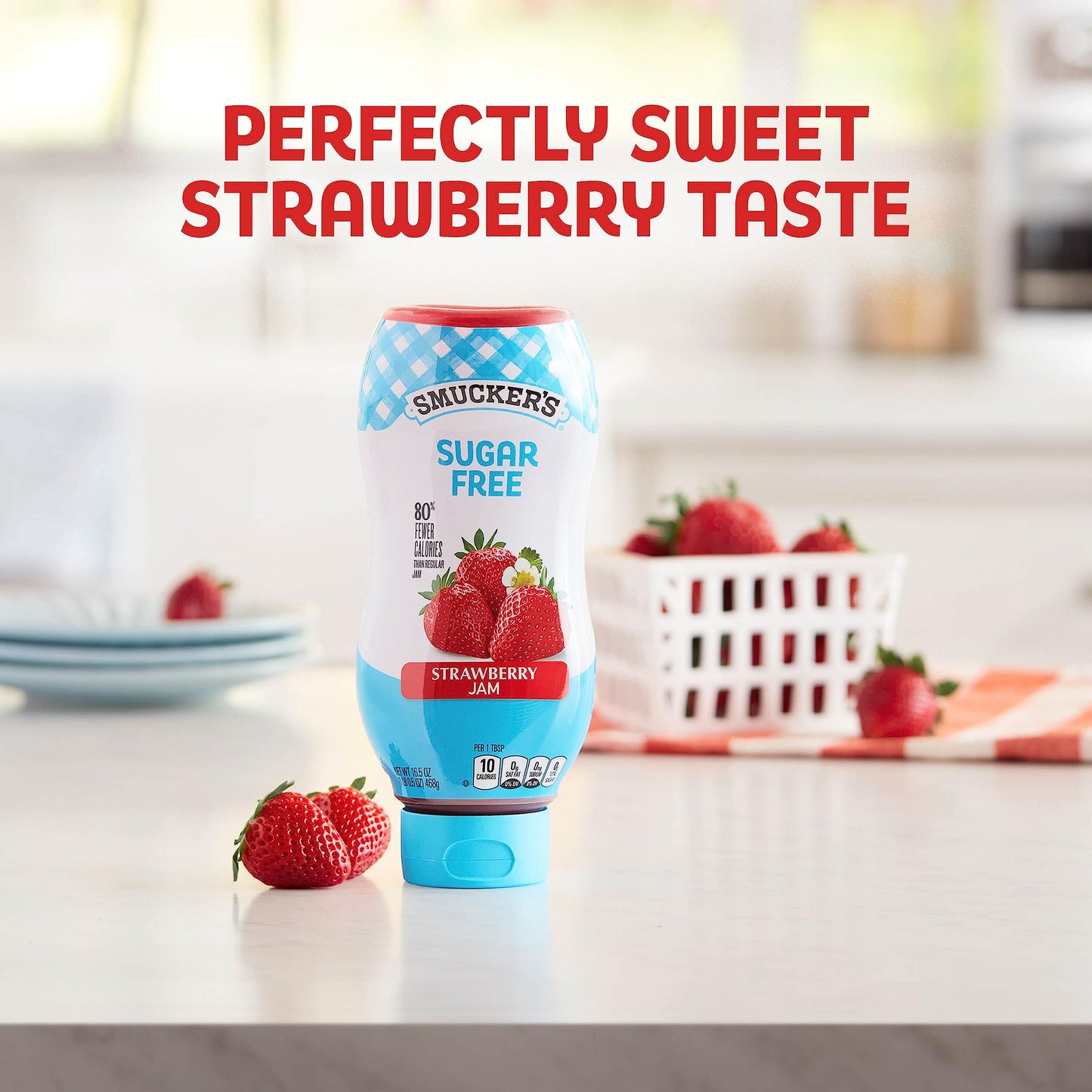 Smuckers Squeeze Sugar Free Strawberry Jam, 16.5 Oz. Bottle