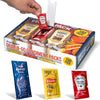 Shop Square Grab-n-Go Condiment Packs - Ketchup, Mustard, Mayo - 150 Count Dispenser Box for Picnics, BBQ, Travel, and Parties