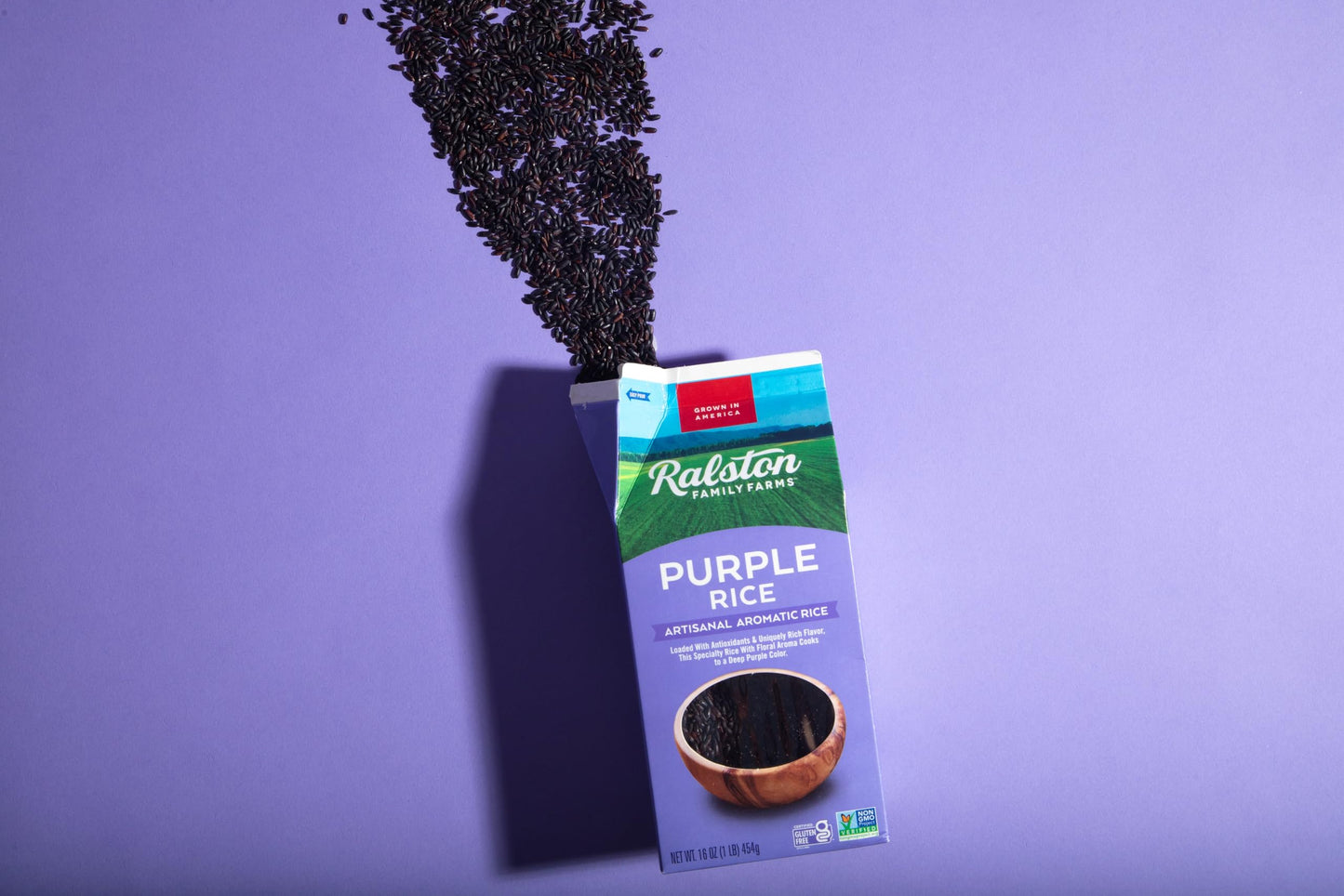 Ralston Family Farms Purple Rice 25 Lb Bucket, American Grown, Non-Gmo, Naturally Gluten Free