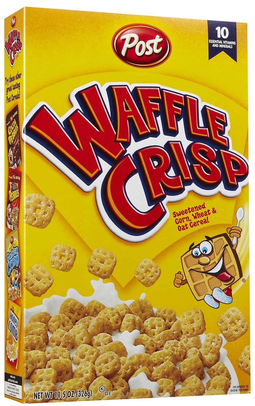 Post Waffle Crisps Cereal, 11.5 Oz