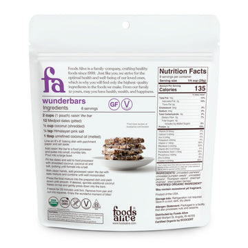 Foods Alive Raisin the Bar Trail Mix 8oz - Organic and Kosher Raisin-Berry Blend of Cashews, Pecans, and Pumpkin Seeds