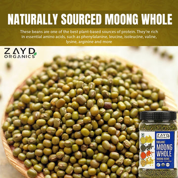 Zayd Organics Moong Whole 1.75lbs (800g) Green Mung Beans