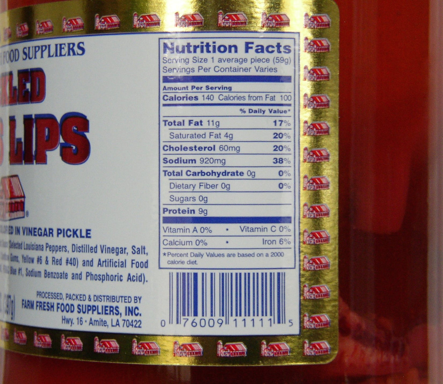 Farm Fresh Food Suppliers: Pickled Pigs Lips, 14 Oz