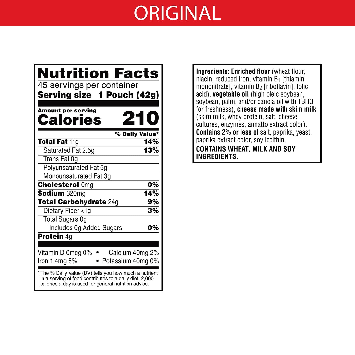Cheez-It Snack Pack, Original, 67.5 Ounce