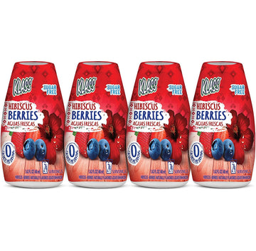 Klass Aguas Frescas | Liquid Water Enhancer | Sugar Free Naturally Flavored Hubiscus Berries, Keto Friendly |1.62 Oz Pack of 4 (