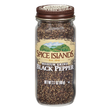 Spice Islands Medium Grind Black Pepper, 2.1 Ounce