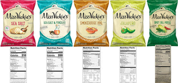 Kettle Cooked Potato Chips By Miss Vickie'S Value Pack Bundled By Superdeals | 1.375 Oz Bag | Supreme 5 Flavor Variety Pack Incl