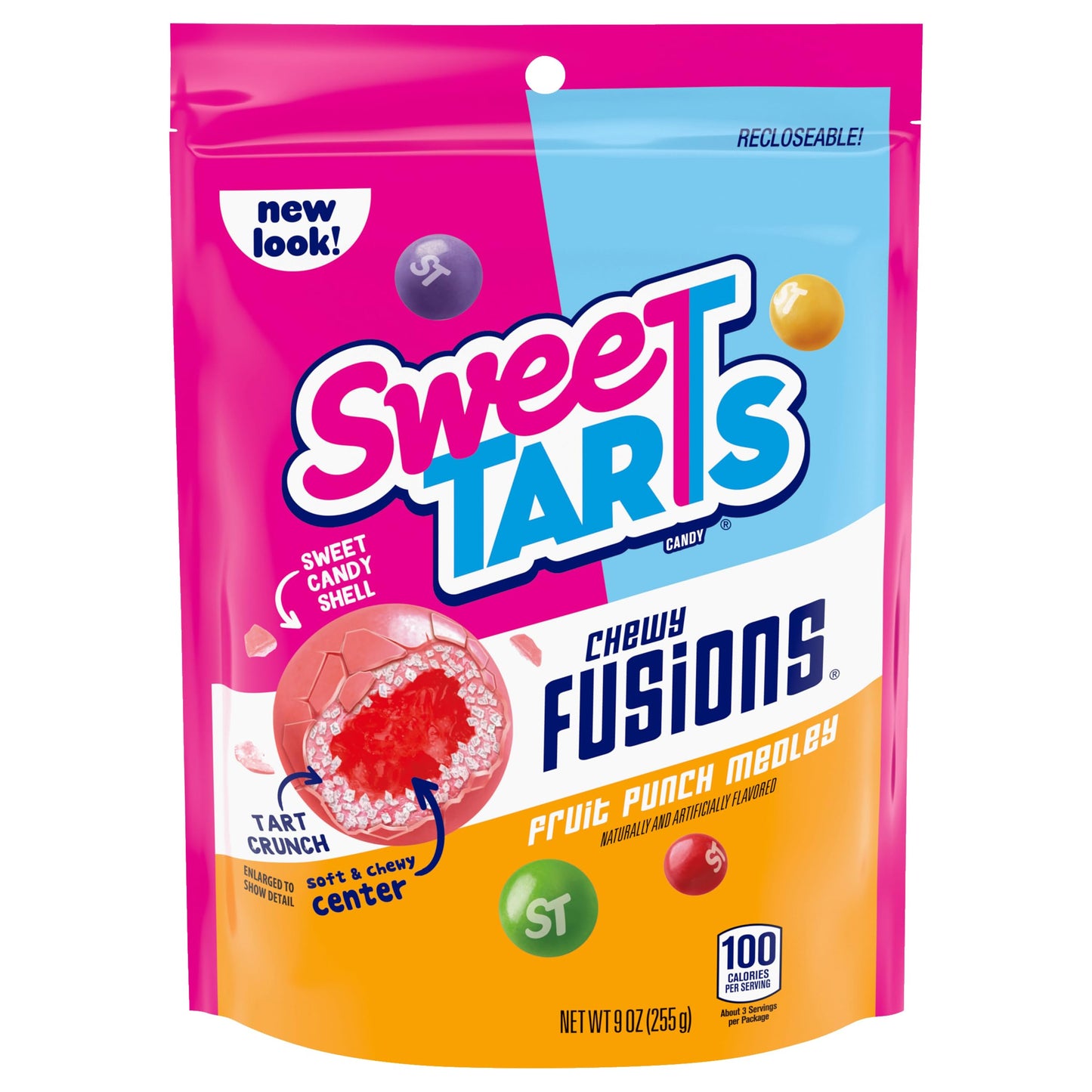 Sweetarts Chewy Fusions Candy, Fruit Punch Medley, Sweet And Tart, 9 Ounce