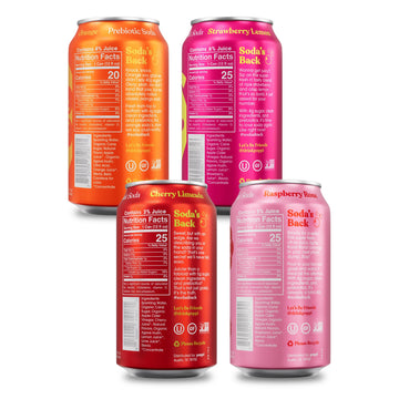 poppi Sparkling Prebiotic Soda Variety Pack with Apple Cider Vinegar, 12 Fl Oz (Pack of 12)