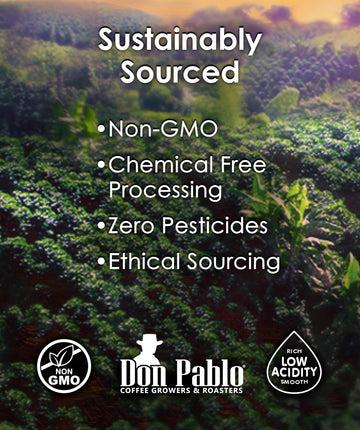 2Lb Don Pablo Colombian Supremo - Medium-Dark Roast - Whole Bean Coffee - Low Acidity - 2 Pound (2 Lb) Bag