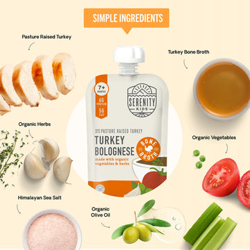 Serenity Kids 7+ Months Bone Broth Puree Made With Organic Veggies | Clean Label Project Purity Award Certified | 3.5 Ounce Bpa-