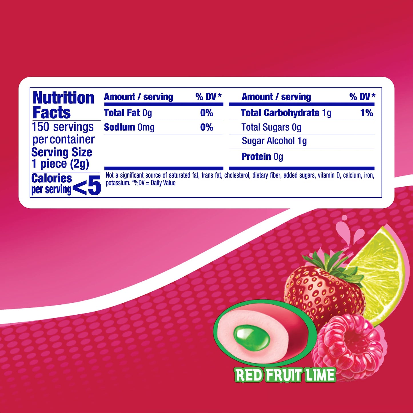 Mentos Sugarfree Chewing Gum With Xylitol 15 Piece Bottle Bulk Pack Of, Red Fruit & Lime, (Pack Of 10)