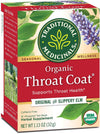 Traditional Medicinals Organic Throat Coat Herbal Tea - 16 Tea Bags - Case of 6