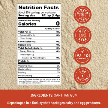 Judee'S Xanthan Gum - 20 Oz - Baking Supplies - Delicious And 100% Gluten-Free - Great For Keto Syrups, Soups, And Sauces - Enha