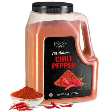 Fresh Finest Bulk Spices Commercial And Home Cooking 5 Lb Chili Powder - Red Pepper Seasoning, Freshly Packed At The Source Non-