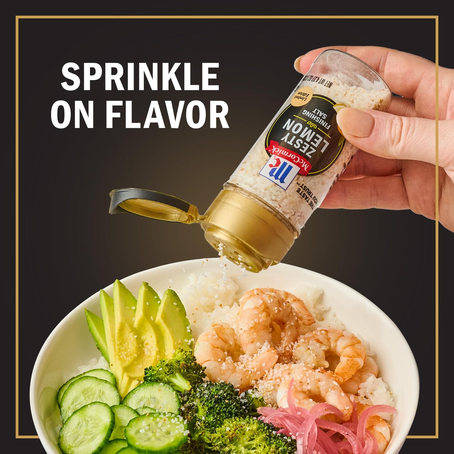 McCormick Finishing Salt, Zesty Lemon, 4.37 oz, Limited Edition for Fruit Salad, Desserts, Grilled Veggies, and Seafood