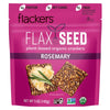Flackers Organic Rosemary Flaxseed Crackers, 5 Ounce 12-Pack, Gluten Free, Non GMO, Vegan, Keto Snack, 9 Grams Fiber, 1 Net Carb