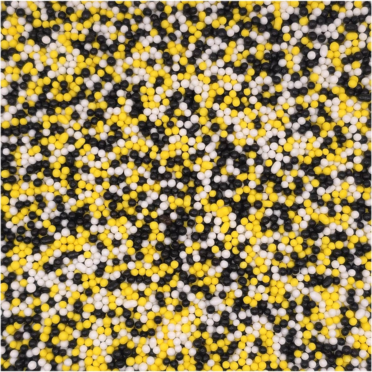 NCS Black, Yellow & White Nonpareils Edible Sprinkles - Cupcake, Cake & Cookie Decorations, 7 oz