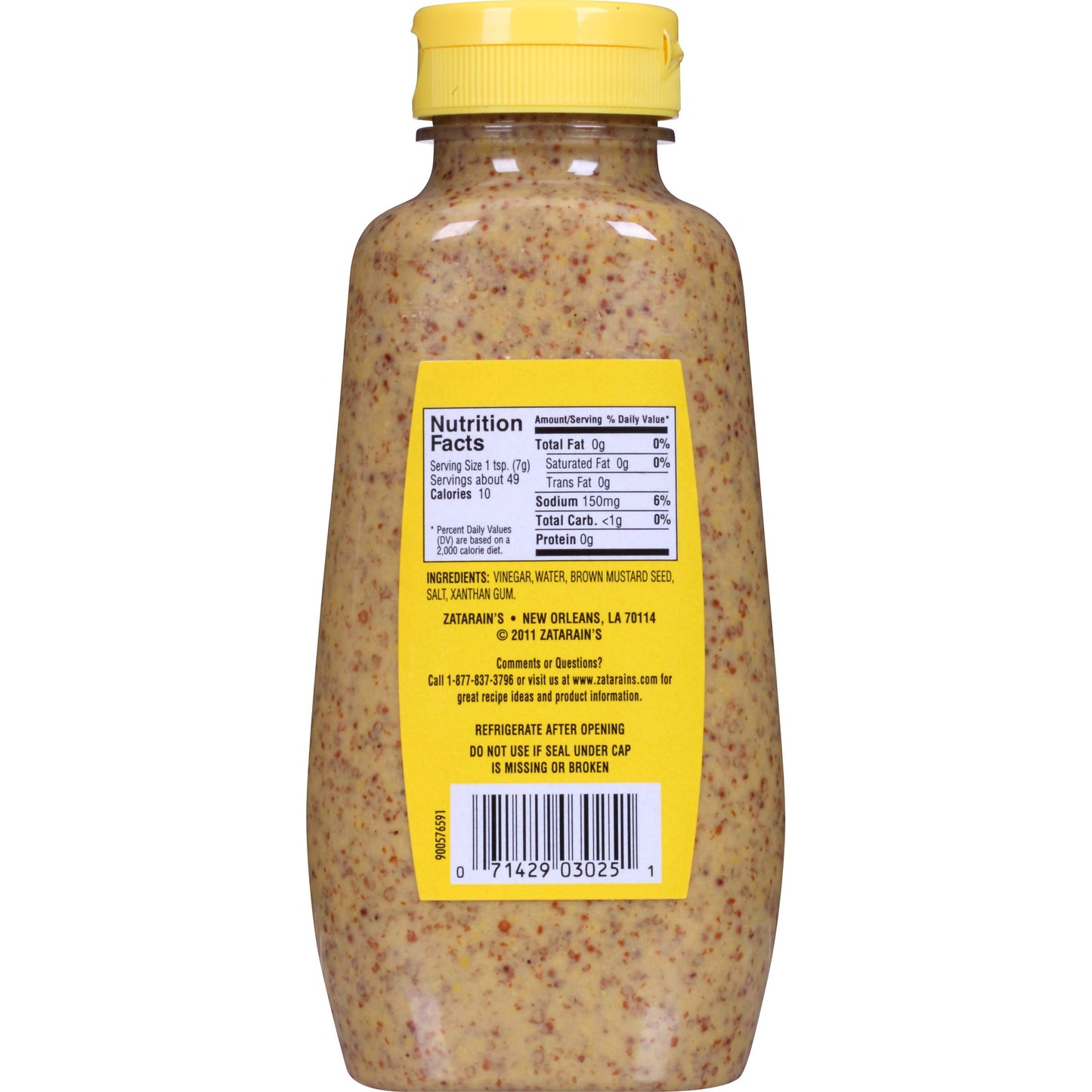 Zatarains Creole Mustard 12 Oz Squeeze, 2 Pack