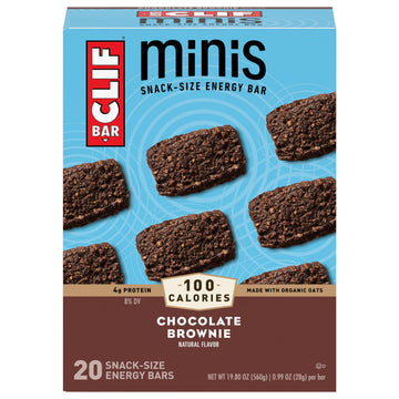 Clif Bar Minis - Chocolate Brownie Flavor - Made With Organic Oats - 4G Protein - Non-Gmo - Plant Based - Snack-Size Energy Bars