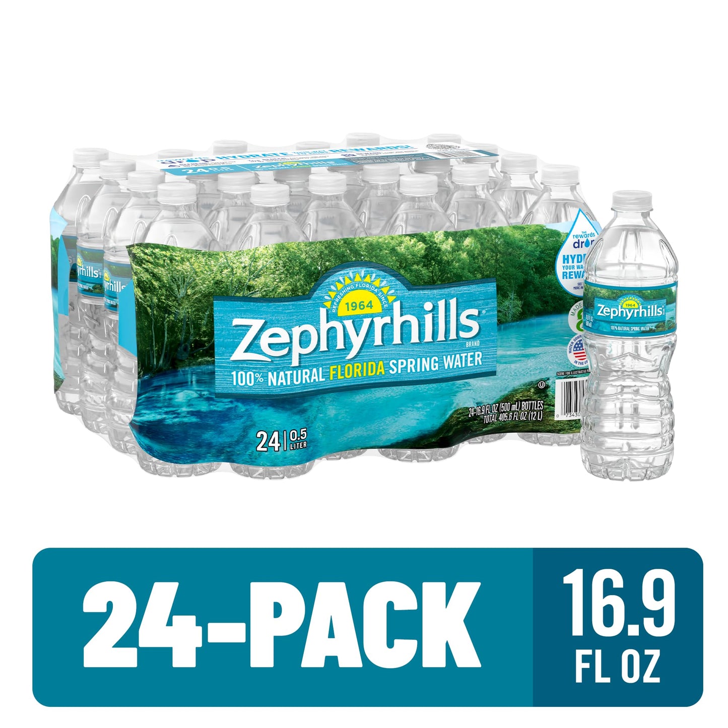 Zephyrhills Spring Water Case Bundles (16.9 Oz. Of 24 - 4 Cases), 16.9 Fl Oz (Pack Of 96)