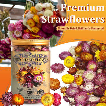 100+ Edible Dried Flowers for Cake Decoration - Food Grade Mixed Natural Colorful Chrysanthemum Flowers for Baking Cocktails Cupcakes Drinks DIY Crafts - No Additive