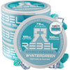 Rebel Supplements Nootropic Energy Caffeine Pouches 100mg Caffeine Sugar-Free Pack of 4 Wintergreen Flavor