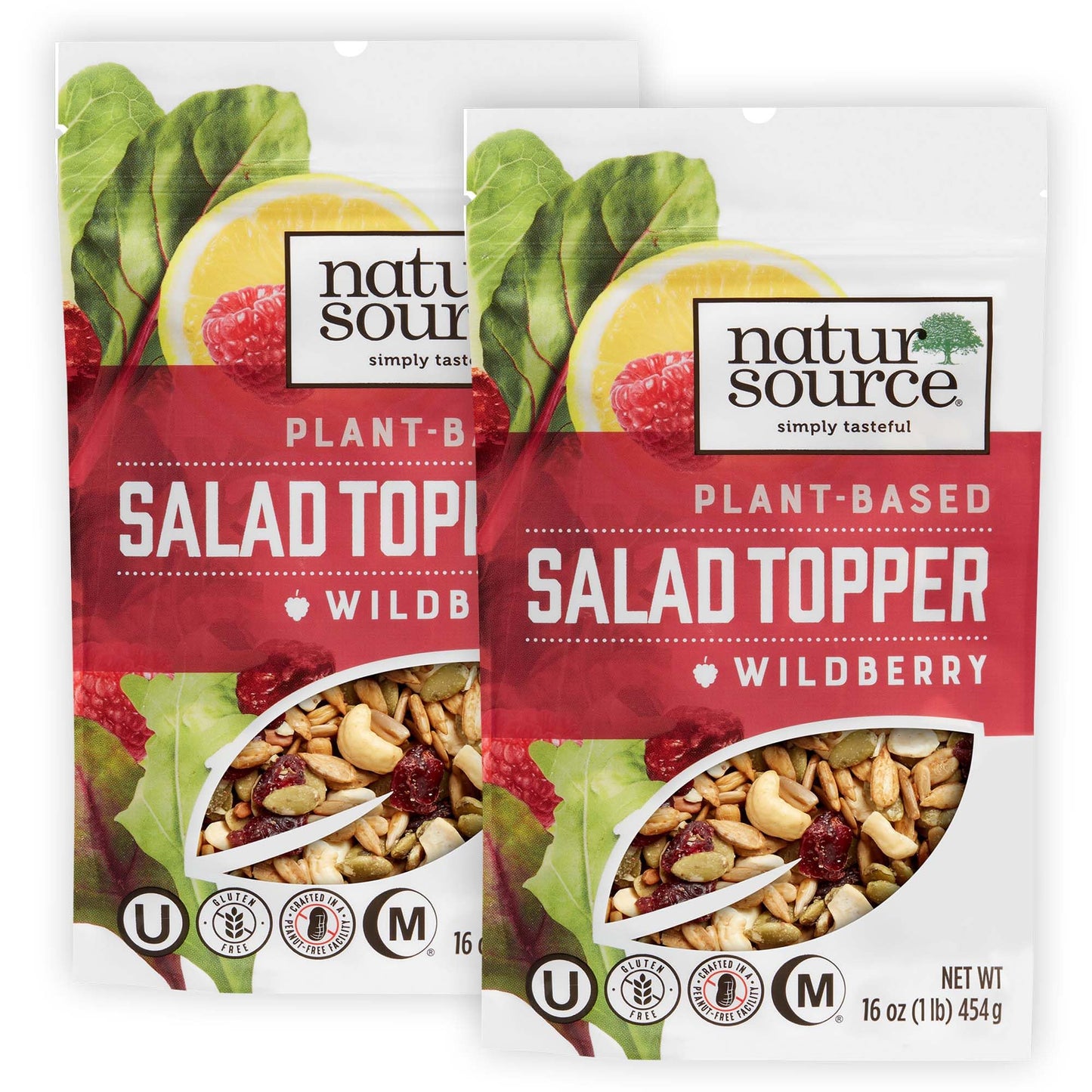 Natursource Salad Topper Wildberry - Salad Toppings Salad Mix Salad Toppers Seeds And Cranberries Crunchy Mixed Seeds For Salad Oatmeal Or Yogurt Natural Gluten Free - 16 Oz (1 Lb) (2 Pack)