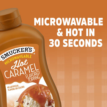 Smucker's Hot Caramel Flavored Topping, 15.5 Ounces (Pack of 6), Microwavable Squeeze Bottle