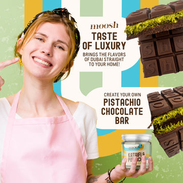 Moosh Dubai Chocolate Bar Filling - Viral Pistachio & Kataifi Spread for Desserts, Toast, and Candy Making (12 oz)