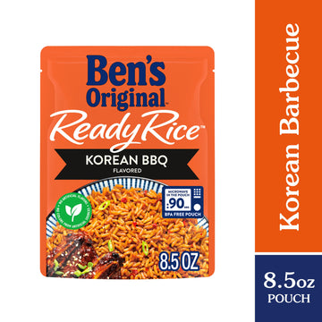 Ben'S Original Ready Rice Korean Bbq Flavored Rice, Easy Dinner Side, 8.5 Oz Pouch (Pack Of 12)